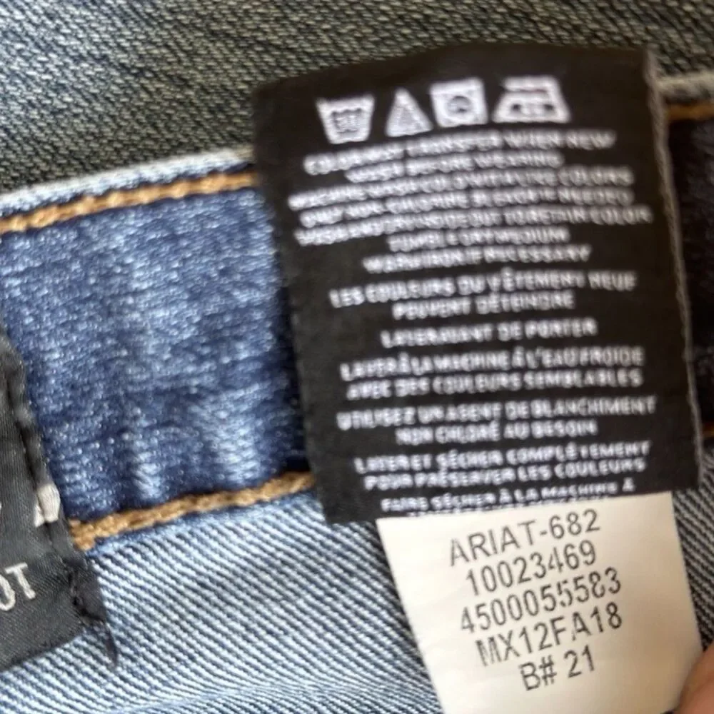 Ariat Rebar M4 Low Rise Bootcut Jeans Mens 40x32 Stretch Denim Workwear Western